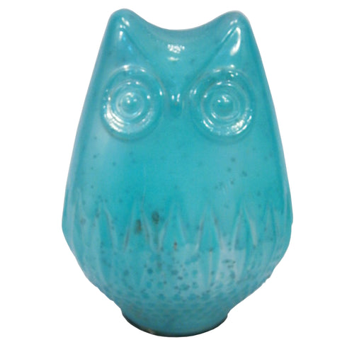 Murcrey Glass Owl T-Lite Holder Sm 4.2"X3.4"X5.2 HT